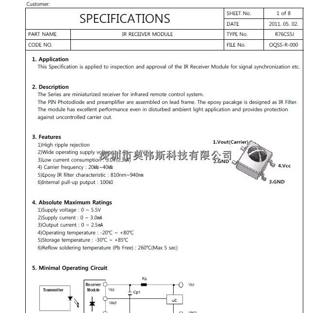 R76CS5J(M) R76CS5J 索尼3D眼鏡接收頭 獨家代理-索尼3D眼鏡接收頭盡在買賣IC網