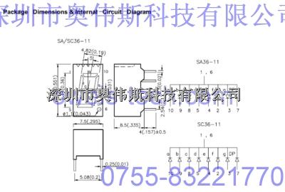 LETEON LED數碼管 SC36-11YWA